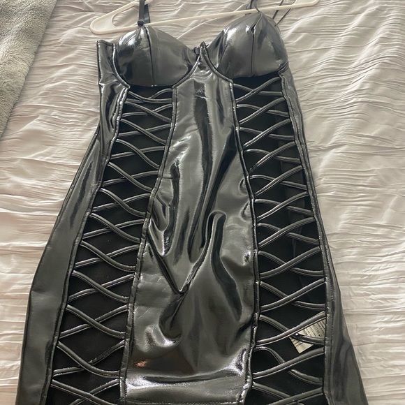 posh by v Dresses & Skirts - Leather Mini Dress